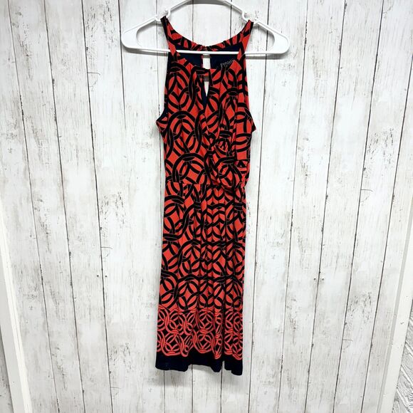 Enfocuse Studios Dresses & Skirts - ENFOCED STUDIOS Dress Women Size 4 Maxi Red/ Black Halter Neck Sleeveless